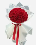 دسته گل رز هلندی قرمز