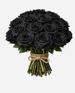 دسته گل رز هلندی مشکی