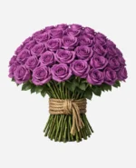 دسته گل رز هلندی بنفش